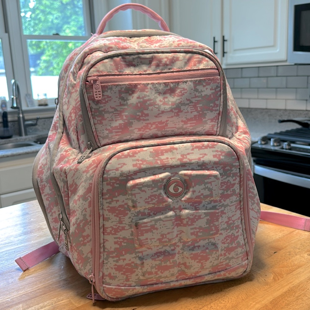 Pink Camouflage Backpack